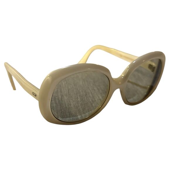 Vintage 70s Tilda Frame France Mod Oval Pearl Acetate Sunglasses 50‑18 Oversized main image 5